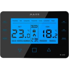 Mars S40 Kablosuz Oda Termostatı Siyah