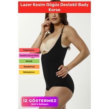 Floranova 2 Beden Küçülten Iz Göstermeyen Kaymaz Toparlayıcı Kadın Lazer Kesim Gögüs Destekli Bady Korse