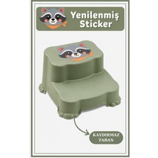 Ponçik Store Çocuklar Için Kaydırmaz, Çift Basamaklı Tabure - Banyo ve Lavabo Katlı Yükseltici