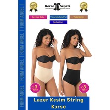 Floranova #korse Iz Yapmaz Göstermeyen Kaymaz Doku Toparlayıcı Sıkılaştıran Lazer Kesim String Korse 6'lı Set