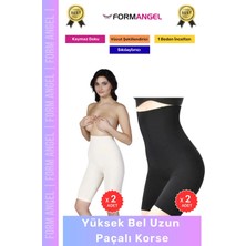 Floranova #korse Lazer Kesim Iz Göstermez Toparlayıcı Kaymaz Kadın Yüksek Bel Uzun Paçalı Korse 4'lü Set