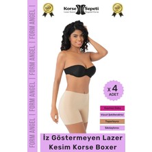Floranova #korse Iz Göstermeyen Kaymaz Basen Toparlayıcı Şekillendiren Lazer Kesim Korse Boxer - 4 Adet