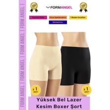 Floranova #korse Iz Göstermeyen Lazer Kesim Toparlayıcı Şekillendirici Rahat Yüksek Bel Boxer Korse 2'li Set