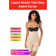 Floranova Özel Üretim Iz Bırakmayan Kaymayan Toparlayıcı Sıkılaştırıcı Kadın Lazer Kesim Tam Boy Askılı Korse