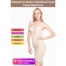 Floranova Özel Üretim Toparlayıcı Vücut Sıkılaştırıcı Şekillendirici Iz Göstermez Kaymaz Uzun Paçalı Korse