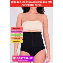 Floranova 1 Beden Incelten Toparlayıcı Sıkılaştırıcı Vücut Şekillendirici Kaymaz Ağraflı Yüksek Bel Slip Korse