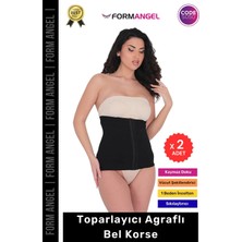 Floranova #agraflıkorse Vücut Şekillendirici Toparlayıcı Sıkılaştırıcı Kadın Agraflı Bel Korse - 2 Adet