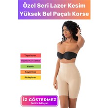 Floranova Özel Seri Iz Göstermeyen Kaymaz Sıkılaştırıcı Toparlayıcı Kadın Lazer Kesim Yüksek Bel Paçalı Korse