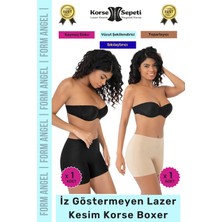 Floranova #korse Iz Göstermeyen Kaymaz Basen Toparlayıcı Şekillendiren Lazer Kesim Korse Boxer 2'li Set