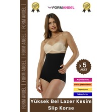 Floranova #korse 2 Beden Incelten Lazer Kesim Iz Göstermeyen Kaymaz Toparlayıcı Yüksek Bel Slip Korse - 5 Adet