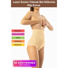 Floranova Iz Göstermeyen Göbek Sıkılaştırıcı Popo Toparlayıcı Lazer Kesim Yüksek Bel Silikonlu Slip Korse Flex