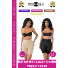 Floranova #korse Iz Yapmayan Kaymaz Toparlayıcı Sıkılaştıran Battal Boy Lazer Kesim Paçalı Korse 2'li Set