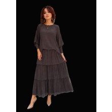 Boutique Bade Ithal Uzun Kollu Ipek Elbise