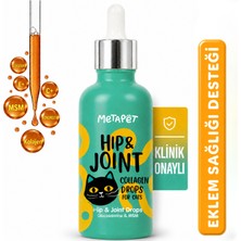 Metapet Kediler Için Eklem Sağlığı Destekleyici, Glukozamin Hip Joint Vitaminleri, Kas Kemik Güçlendirici Desteği, 50 ml