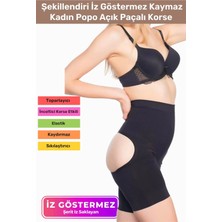 Floranova Özel Üretim Toparlayıcı Sıkılaştırıcı Şekillendiri Iz Göstermez Kaymaz Kadın Popo Açık Paçalı Korse