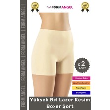 Floranova #korse Iz Göstermeyen Lazer Kesim Toparlayıcı Şekillendirici Rahat Yüksek Bel Boxer Korse - 2 Adet