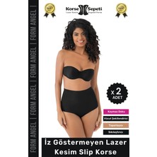 Floranova #korse Iz Yapmayan 2 Beden Küçülten Kaymaz Toparlayıcı Lazer Kesim Slip Korse - 2 Adet