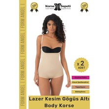 Floranova #korse Iz Göstermeyen Toparlayıcı Vücut Şekillendiren Lazer Kesim Gögüs Altı Bady Korse - 2 Adet