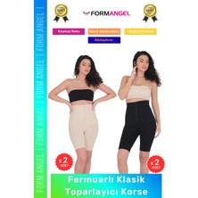 Floranova #korse Vücut Bel Popo Şekillendiren Sıkılaştırıcı Fermuarlı Paçalı Klasik Toparlayıcı Korse 4'lü Set