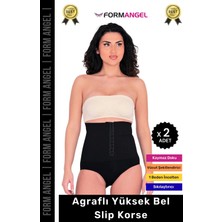 Floranova #korse Vücut Şekillendiren Toparlayıcı Kaymaz Agraflı Yüksek Bel Slip Kadın Külot Korse - 2 Adet