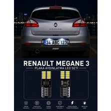 Renault Megane 3 Plaka Aydınlatma Seti Beyaz Özel Cob LED