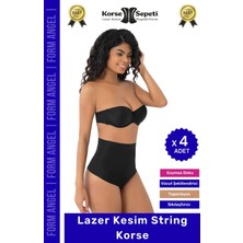 Floranova #korse Iz Yapmaz Göstermeyen Kaymaz Doku Toparlayıcı Sıkılaştıran Lazer Kesim String Korse - 4 Adet