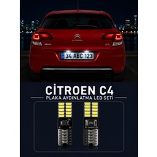 Citroen C4 Plaka Aydınlatma Seti Beyaz Özel Cob LED