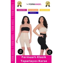 Floranova #korse Yüksek Bel Karın Mide Toparlayıcı Popo Sıkılaştırıcı Paçalı Kadın Agraflı Korse 6'lı Set
