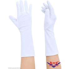 Axe Sportswear Beyaz Uzun Çarşaf Tesettür Gösteri Merasim Tören Eldiveni Gloves