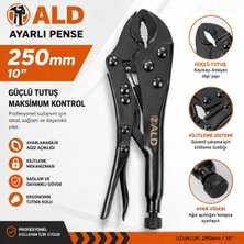 Yapex Siyah Ayarlı Pense 250 mm Ayarlanabilir Kilitli Pense Profesyonel