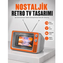 Kaia Life 12 Inç Telefon Ekran Büyütücü Retro Tv Tasarımlı Hd Fresnel Lens Taşınabilir Mobil Ekran Büyütücü