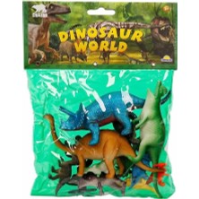 Egecen 0710 Dinozorların Dünyası Poşetli Hayvan Oyun Seti Orta Boy