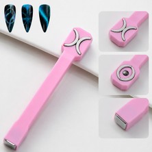 Aba Nails 3’ü 1 Arada Diresel Efektli Pembe Kedi Gözü Kalıcı Oje Mıknatısı Cat Eye Magnet WDCAT03