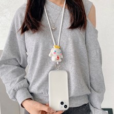Aksesuarda Universal 60 cm Figürlü Telefon Boyun Askısı Sevimli Karakter Detaylı Cep Telefonu Taşıma Ipi