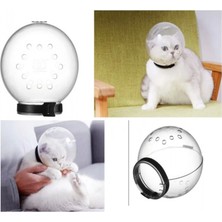 Empressco Kedi Tırnak Kesme Fanus Isırma Engelleyici Kedi Kafasına Takılan Küre Fanus