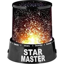 Star Master Pilli Gökyüzü Projeksiyonlu LED Renkli Yıldızlı Tavan Işık Yansıtma Gece Lambası ( Lisinya )