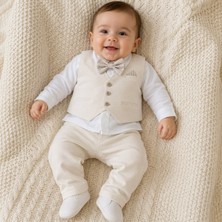 Mummys Love Erkek Bebek Yelekli Mevlüt Takımı - Krem