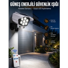 Solar Lamba Kamera Görünümlü Duvar Lambası Dönebilen Bahçe Aydınlatması - Lisinya