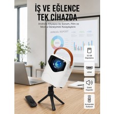Projeksiyon Ev Sineması Bluetooth 4K Hd Kaliteli Görüntü Kumandalı - Lisinya
