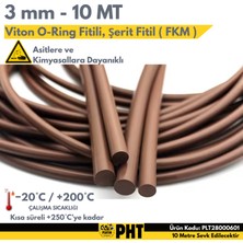 PHT Viton Şerit Fitil 3mm Asitlere ve Kimyasallara Dayanıklı ( 10 Metre )