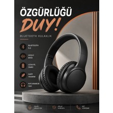 Kulak Üstü Bluetooth Kulaklık Ayarlanabiilir Uzun Pil Ömrü Kablosuz 5.0 Bluetooth - Lisinya