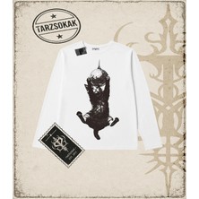 Tarzsokak Gotik & Grunge Streetwear Cat Retro (6) Long Sleeve