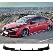 MKG Otomotiv Honda Civic Fc5 Ön Lip Custom Parlak Siyah Plastik Ön Ek Karlık