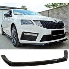MKG Otomotiv Skoda Octavia Mk3 Vrs Ön Lip Plastik Parlak Siyah Karlık-Ön-Ek-Bodykit 2013 2014 2015 2016 2017