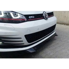 MKG Otomotiv Vw Golf 7 R-Line Boynuzlu Ön Lip Plastik Parlak Siyah Karlık-Ön-Ek-Bodykit