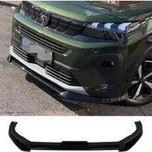 MKG Otomotiv Peugeot Partner Ön Lip Plastik Parlak Siyah Karlık-Ön-Ek-Bodykit 2021 2022 2023 2024 2025