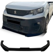 MKG Otomotiv Peugeot Rifter Ön Lip Plastik Parlak Siyah Karlık-Ön-Ek-Bodykit 2018 2019 2020 2021 2022 2023 2024