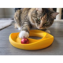 Lucien Vela Interaktif Toplu Kedi Oyun Pisti | Zeka Geliştirici Dairesel Kedi Oyuncağı | Halka Yakalama Oyunu 203 x 203 x 36 mm