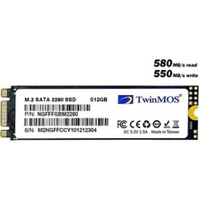 Twinmos 512GB NGFFFGBM2280 M.2 2280 Sata3 SSD (580MB-550MB-S) 3dnand SSD Disk (Kdo)