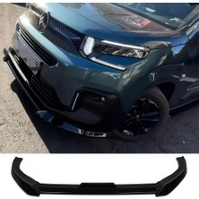 MKG Otomotiv Citroen Berlingo Ön Lip Plastik Parlak Siyah Karlık-Ön-Ek-Bodykit 2023 2024 2025